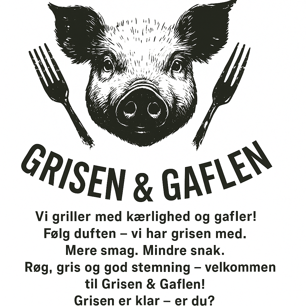 Grisen og Gaflen logo med tekst – catering på Sjælland